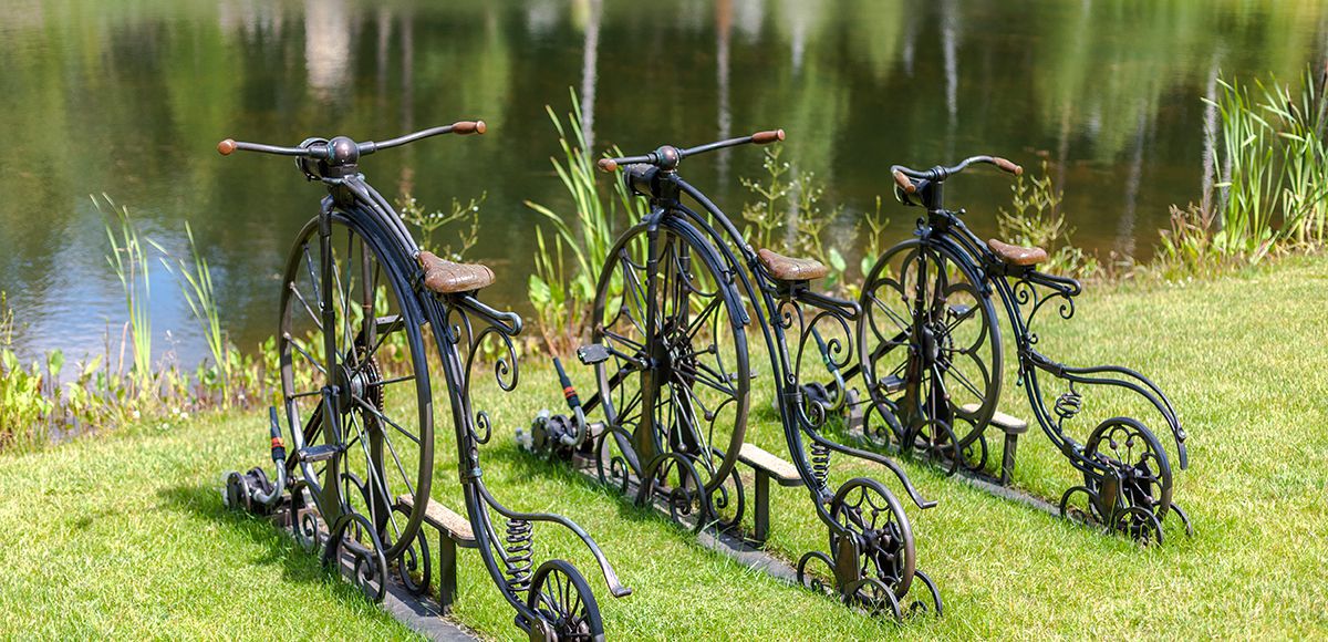 Велосипеды, фонтан в КП Трувиль